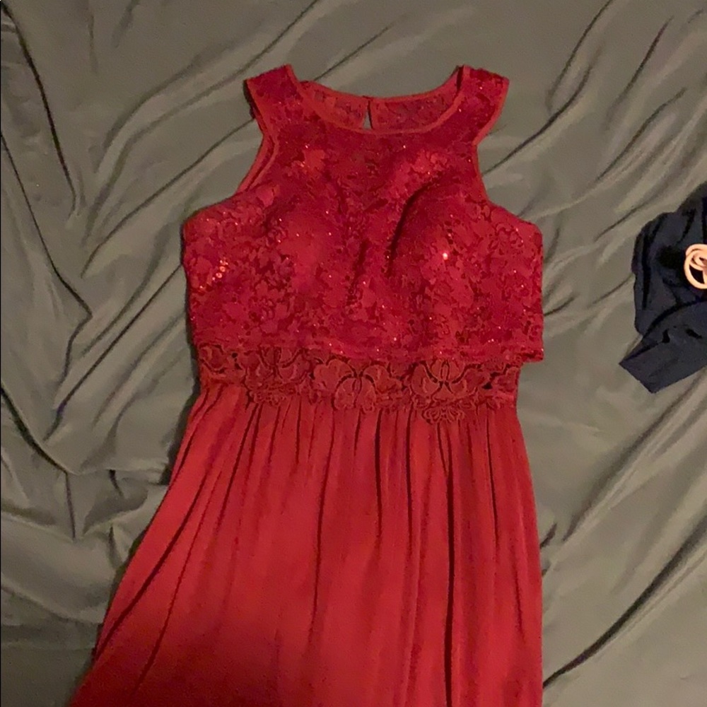 Dark red homecoming dress size 5